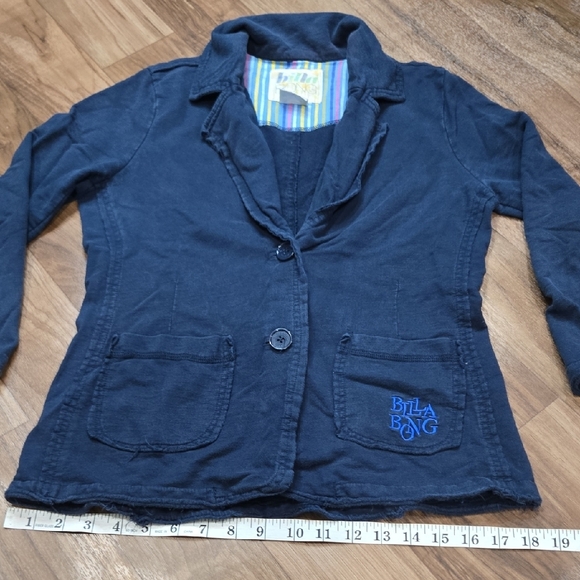 BILLABONG KNIT NAVY BLAZER WITH FRONT POCKETS SIZE LARGE - Picture 11 of 13